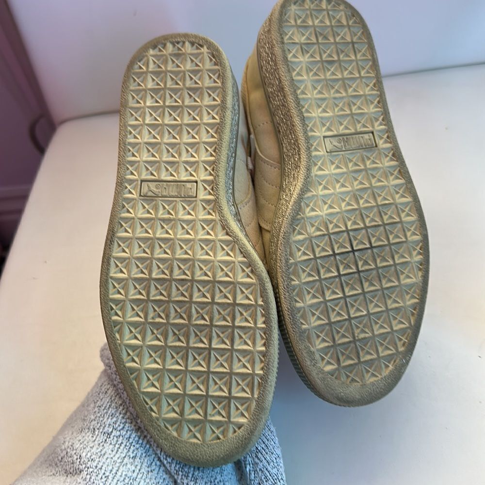Puma classic suede chain sneakers in reed yellow - Picture 5 of 5
